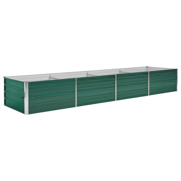 vidaXL Raised Bed Green Galvanized Steel 126.0 x 31.5 x 17.7 in