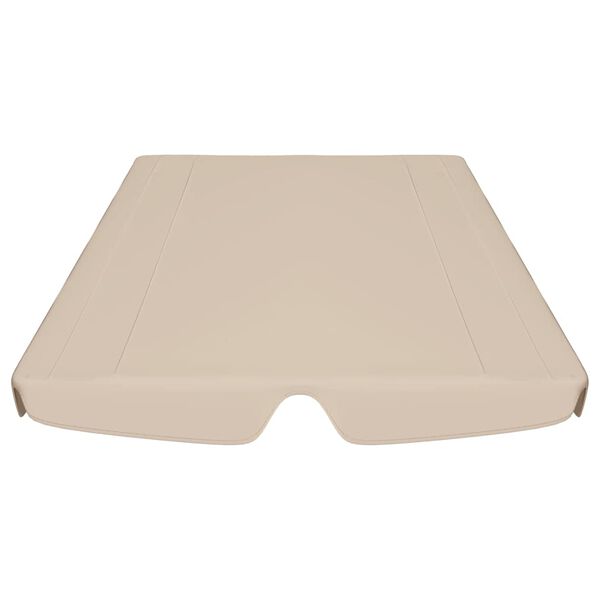 vidaXL Replacement Canopy Beige Polyester with PVC coating