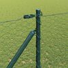 vidaXL Fence with Posts Green 1.2 x 25 m PVC-coated steel