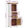 vidaXL Highboard Brown and white Solid mango wood Medium Highboard
