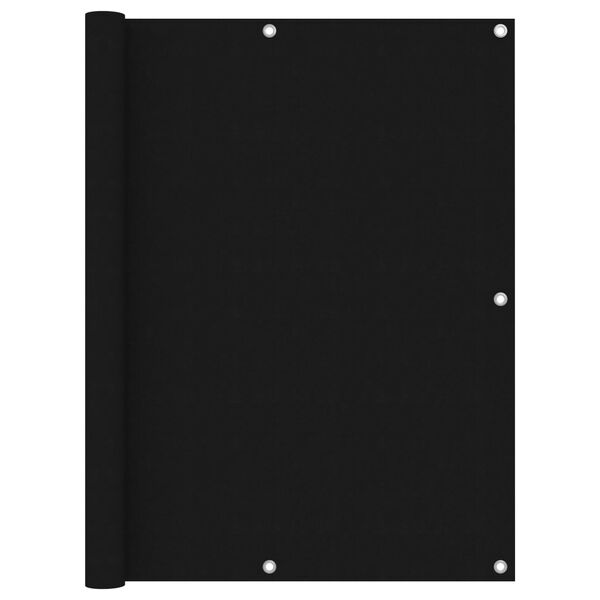 vidaXL Balcony Screen Black 47.2x118.1" Oxford Fabric