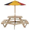 vidaXL Picnic Table Multicolor wood and polyester