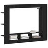 vidaXL TV Cabinet Black oak 59.84 x 8.66 x 44.49 in Engineered wood