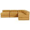 vidaXL Modular Sofa 4 pcs Yellow Fabric