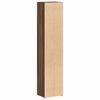 vidaXL CD Cabinet Set of 2 Brown Oak Engineered Wood 8.3 x 6.3 x 36.8 in