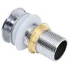 vidaXL Push Drain with Overflow Function Silver 2.5x2.5x3.6"