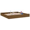 vidaXL Sandbox Honey Brown Solid Pine Wood Large Breathable Design