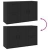 vidaXL Sideboard Black Engineered Wood Sideboard Rectangular