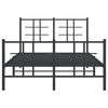 vidaXL Bed Frame Black Powder-Coated Steel Full Bed Frame Rectangular
