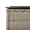 vidaXL Sun Lounger Set of 2 Light grey Poly rattan Large