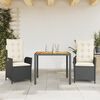 vidaXL Garden Dining Set Black, Cream White