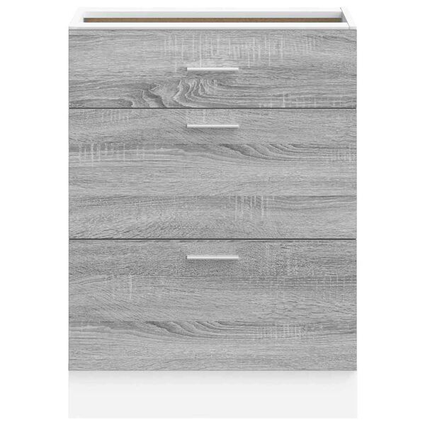 vidaXL Kitchen Base Cabinet Gray Sonoma Engineered Wood Standard