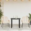 vidaXL Garden Dining Set Brown PE rattan Removable Covers