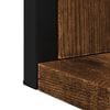 vidaXL Bathroom Mirror Smoked Oak Engineered Wood Medium Wall Mounting