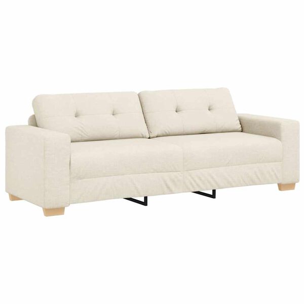 vidaXL Sofa Beige 87.01 x 30.71 x 31.50 in Linen-blend Fabric