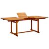 vidaXL Garden Table Natural wood Solid acacia wood Medium Extendable