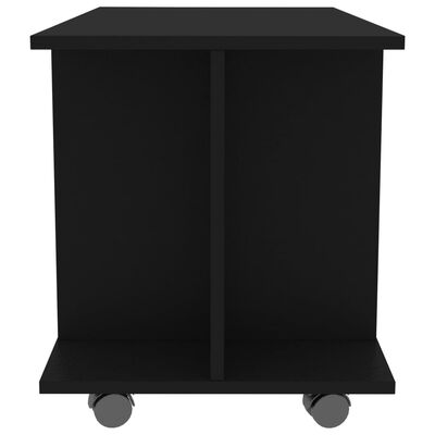 vidaXL TV Cabinet with Castors Black 31.5"x15.7"x15.7" Chipboard
