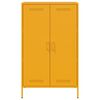 vidaXL Highboard Mustard Yellow Steel 26.8x15.4x44.5 in Industrial