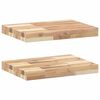 vidaXL Floating Shelves 2 pcs 15.7x11.8x1.6" Untreated Solid Wood Acacia