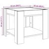 vidaXL Coffee Table Smoked oak Engineered wood, glass Coffee Table