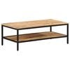 vidaXL Coffee Table Natural wood with black frame