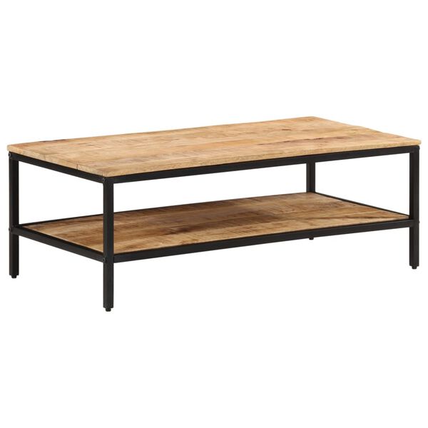 vidaXL Coffee Table Natural wood with black frame