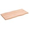 vidaXL Table Top Light brown Solid oak wood 31.5 x 15.7 in Durable