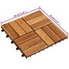 vidaXL Decking Tiles 11.8"x11.8" Acacia Set of 20