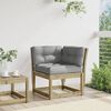 vidaXL Garden Sofa Grey Vacuum pressure treated pine wood Standard
