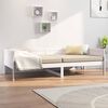 vidaXL Day Bed White Solid pine wood Single