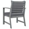 vidaXL Garden Lounge Set Grey Solid Acacia Wood Medium Hardwood