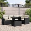 vidaXL Garden Sofa Set Black, Cream White