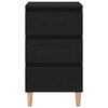 vidaXL Bedside Cabinet with Drawer Black Oak 15.75 x 13.78 x 27.56 in