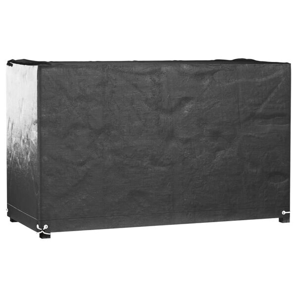 vidaXL Garden Furniture Cover Set of 2 Black Polyethylene, Aluminum