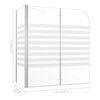 vidaXL Bath Enclosure 47.2"x26.8"x51.2" Tempered Glass Stripe