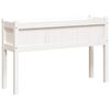 vidaXL Garden Planter White Solid Pine Wood 41.3 in wide
