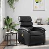 vidaXL Massage Recliner Chair Black Faux leather, metal, plywood Single
