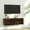 vidaXL TV Wall Cabinet Smoked Oak Engineered Wood Standard
