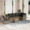 vidaXL Garden Sofa Set Grey, Brown, Dark Grey