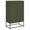 vidaXL Highboard Olive green Cold-rolled steel 26.8x15.4x43.9 in
