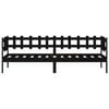 vidaXL Day Bed Black Solid pine wood Single Multi-Position Backrest