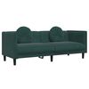 vidaXL Sofa Set Dark Green Velvet (100% polyester), plywood, solid wood