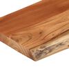 vidaXL Wall Shelf Natural wood tones Solid Acacia wood 19.7 x 7.9 x 1.0 in