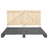 vidaXL Bed Frame Grey Solid pine wood 78.7 x 78.7 in Durable Bed Frame