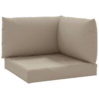 vidaXL Pallet Cushions 3 pcs Taupe Oxford Fabric