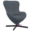 vidaXL Egg Chair Dark Grey 24.80 x 28.74 x 35.43 in Velvet