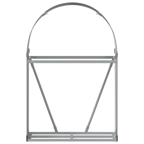 vidaXL Log Holder Anthracite 31.5x17.7x47.2" Galvanised Steel