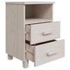 vidaXL Bedside Cabinet Set of 2 White Solid pinewood, MDF Compact