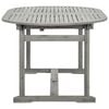 vidaXL Garden Table Grey with a grey wash finish Solid acacia wood