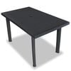 vidaXL Dining Set Anthracite Plastic Medium Foldable